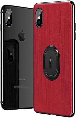 for Samsung Galaxy S10 Plus Case,Ultra-Thin Soft TPU Bumper Phone Case Rotational Finger Ring Magnetic Stand Cover for Samsung Galaxy S10 Plus - Red