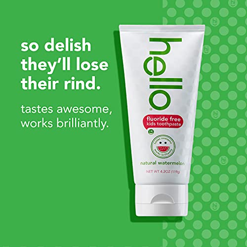 Hello Oral Care Kids Fluoride Free and SLS Free Toothpaste, Natural