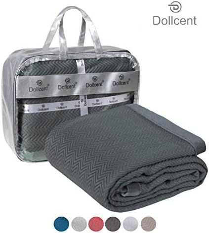DOLLCENT 100% Cotton California King Size Blanket for Bed, Premium Combed Lightweight Blankets, Washed Breathable Bed Throw Blanket, Ivory Cal King Cotton Blankets for All Season: Ivory (102"x108")