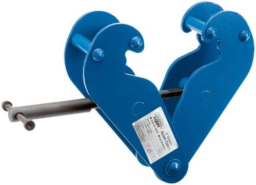 EXPERT 3 TONNE BEAM CLAMP - Expert Quality, for semi-permanent attachment to steel RSJ's to act as lifting point for chain blocks, hoists and lifting tackle. Can also be used for the lifting and transfer of steel beams and as a pulling clamp. Test certificate included. Carton packed.