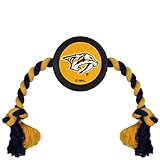 NHL Nashville Predators Puck Toy for Dogs & Cats. Play Hockey with Your Pet with This Licensed Dog Tough Toy Reward!