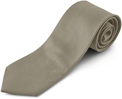 Silver Necktie by Harvest Male - Solid Tie for Men &amp; Boys for Suit, Wedding &amp; Prom