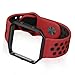 Fitbit Blaze Bands, UMTELE Sport Silicone Replacement Strap with Black Frame for Fitbit Blaze Smart Fitness Watch Black/Red