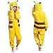 SSJ Kigurumi Pikachu Style Costume [Yellow for Kids] Pajamas (110cm_43.29in_H33.46-41.33inch, Yellow)