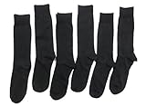 Kenneth Cole Men's 6-pack Ribbed Dress Socks (Black), Shoe Size 6-12/Sock Size 10-13
