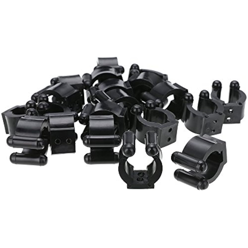 20 Pcs Fishing Pole Rod Holder Rubber Clips Vertical Wall Mount Boat