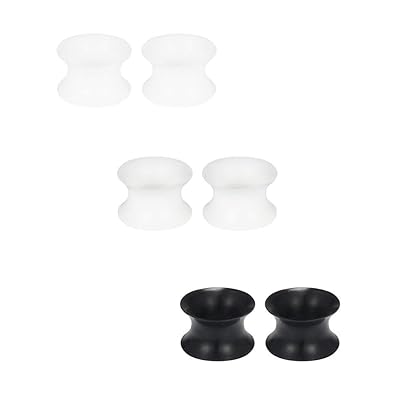 AceFun 6 Stück Silikon Flesh Tunnel Set Superdünn Reinfarbe Double Flared Tunnel Plug Punk Unisex 4-16mm