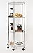 TRINITY EcoStorage Heavy Duty 4-Tier Adjustable Corner Wire Shelving with Wheels for Kitchen Organization, Garage Storage, and More, NSF Certified, 800-2400 Lb Capacity, 27x27x18x72-77-Inch, Chrome