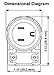Leviton 5266-CA 15 Amp, 125 Volt, Angle Plug, Straight Blade, Industrial Grade, Grounding, Black-White (10 Pack)