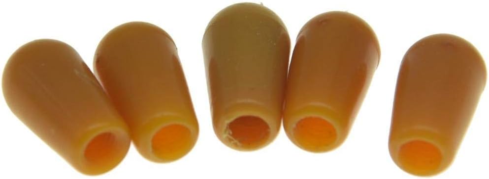 KAISH Plastic 5-Pack American Thread 3 Way Toggle Switch Tip Switch Knob Cap for Les Paul with Switchcraft Switch Amber - Image 3