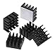 Mudder Black Aluminum Heatsink Cooler Cooling Kit for Raspberry Pi 3, Pi 2, Pi Model B+, 10 Pieces