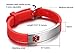 JF.JEWELRY Type 1 Diabetes Bracelet, Medical Alert Bracelets for Women, Pre-engraved Medical ID Bracelets, Waterproof Silicone Medical Bracelet - Red