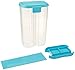 Tall Food Storage Containers With Locking Lids and Two Compartments, Removable Divider Can Change Canister Size, 2-Pack