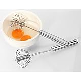 OrliverHL Metal Hand Semi-Automatic Egg Beater Manual Self Turning Whisk Hand Mixer Blender Egg Tools Kitchen Tools