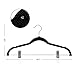 SONGMICS Hangers, 12-Pack Velvet Pants Hangers with Clips,No-Slip Strong Enough and Space Saving with Metal Clips Grooves Hook for Coat Pants Jacket, Black UCRF12B