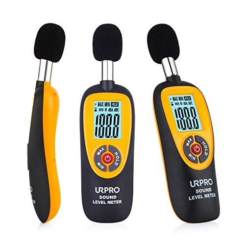 URPRO Decibel Meter, Digital Sound Level Meter 30-130 dB Audio Noise Measure Device Dual Ranges HT-90A