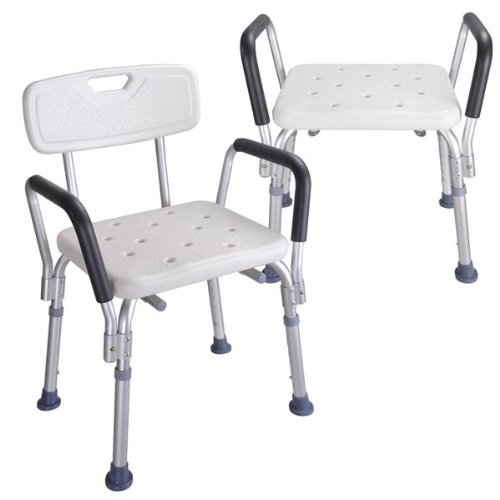 CHIMAERA 220-lb. Non-Slip Capacity Bath and Medical Shower Chair / Stool Support with Back and Arm Support