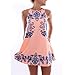 Yoyorule Women Vintage Sleeveless Beach Printed Short Mini Dress