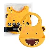 Marcus & Marcus Adjustable Silicone Baby Feeding Bib (Yellow Giraffe)