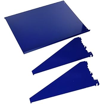 Wall Control Pegboard Shelf 12in Deep Pegboard Shelf Assembly for Wall Control Pegboard and Slotted Tool Board - Blue