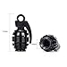 Dreamer Car Hand-grenade Style Aluminum Oxidized Valve Stem Caps Car Wheel Valve Caps(black,4 pcs)