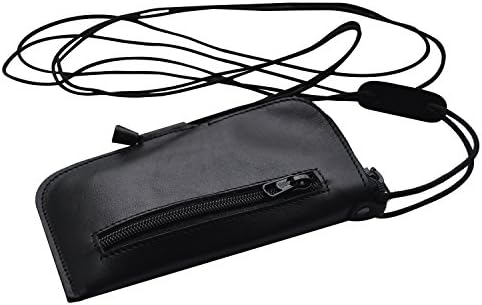 Unique Small Real Genuine Leather Wallet. Pouch Fits BlackBerry KEYONE Black Cover. Mini Messenger Bag with Zipper and Organizer, Phone Case, Sleeve, Bag