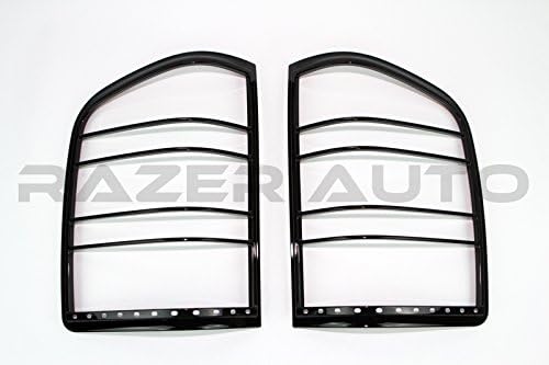 Razer Auto Gloss Black Tail Light Bezel for 07-13 Chevy Chevrolet Silverado 1500/07-14 Silverado /2500/3500