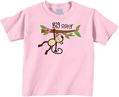 Monkey BIG Sister (1 Pink T-Shirt), Size 4T