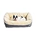 Amazon Basics Warming Pet Bed for Dog, 35-Inch, Grey