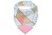 Baby Girl Bandana Teething Bibs - Attached Heart Teether - Set of 4 - Pink