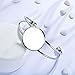 Yumei Jewelry Stainless Steel Color(Rhodium Plated) Bezel Blank Bracelet For Men and Women Pack of 5 Fit 1 Inch Round Cabochon