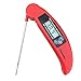 Instant Read Cooking Thermometer - Collapsible Pocket Thermometer with Magnetic Back, Long Probe Digital Meat Grilling Thermometer w/ LCD Screen - for Food, Meat, Grill, BBQ, Milk and Bath Water