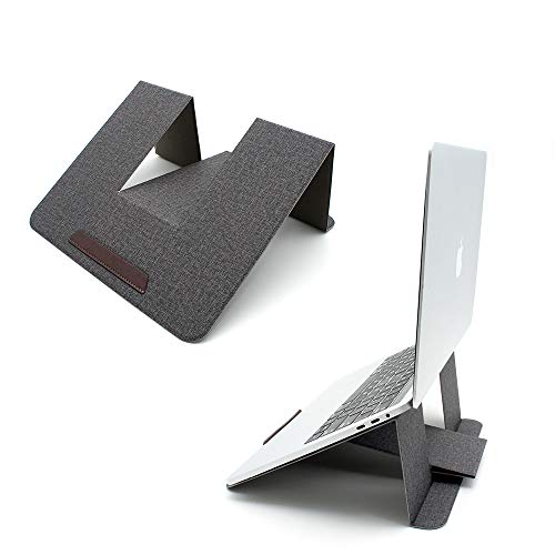 SenseAGE Foldable Ergonomic Stand for Laptop, Cooling Portable Laptop Riser(Lift Up) – Gray