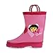 Nickelodeon Kids Girls' Dora the Explorer Character Printed Waterproof Easy-On Rubber Rain Boots (Toddler/Little Kids) 