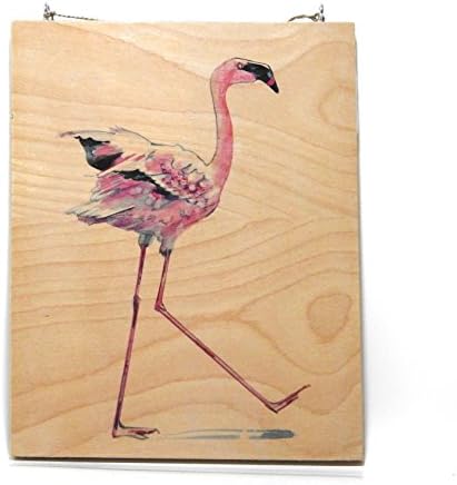 Flamingo Soft Watercolor Wood Transfer Art