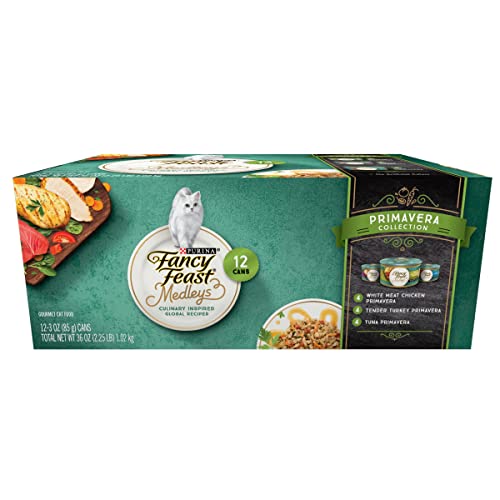 Purina Fancy Feast Wet Cat Food Variety Pack, Medleys, 3 Ounce - 12 Count (Pack of 2)