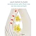 Tall White Ceramic Flower Vases,11.6’’ High Decorative Vases with Handmade Porcelain Yellow Flowers for Living Room, Kitchen, Table, Home, Office, Centerpiece, Wedding, Party or as a Gift