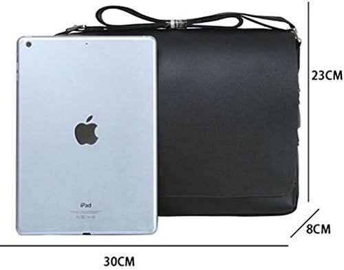 Messenger Bag Men Big Man Bag Men's Bags Men Messenger Shoulder Briefcase Black 23X30X8