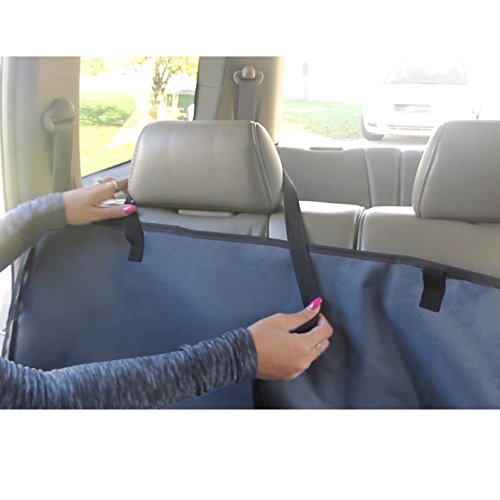 Car Seat Cover for Dogs by Drive Auto Products - Best Pet Hammock for Car, Thick Canvas & Heavy Duty Clear Viewing Window - Waterproof Protection is Nonslip and Fits Almost Any Vehicle, Universal