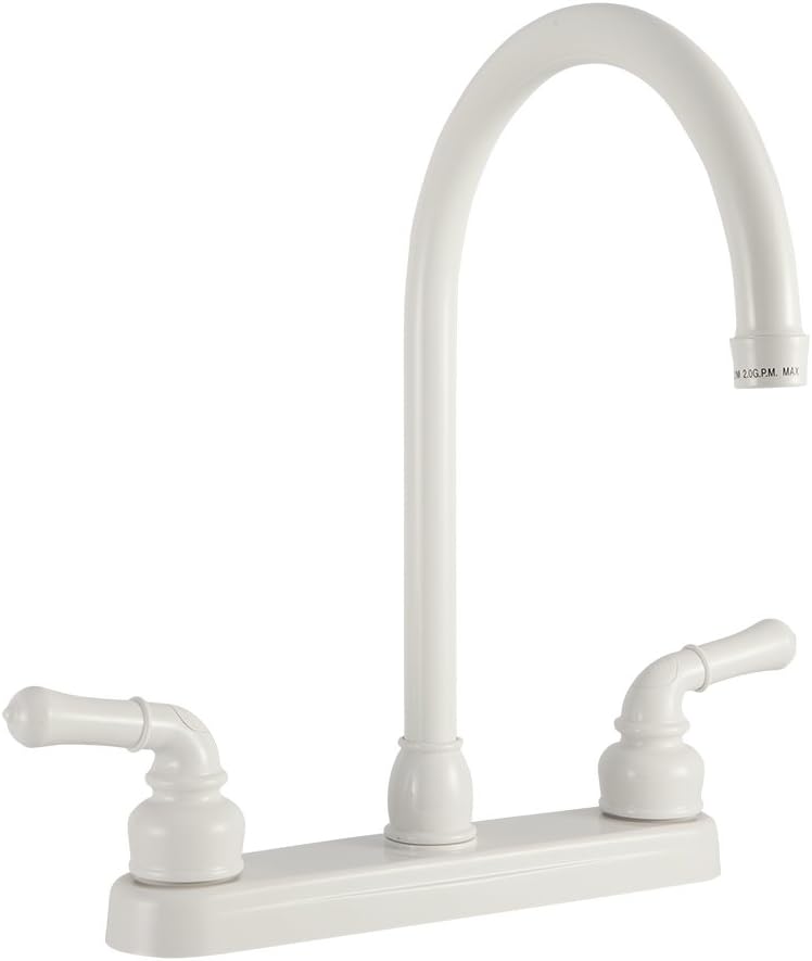Dura Faucet DF-PK330HC-SN RV J-Spout Kitchen Faucet (Brushed Satin Nickel): Automotive