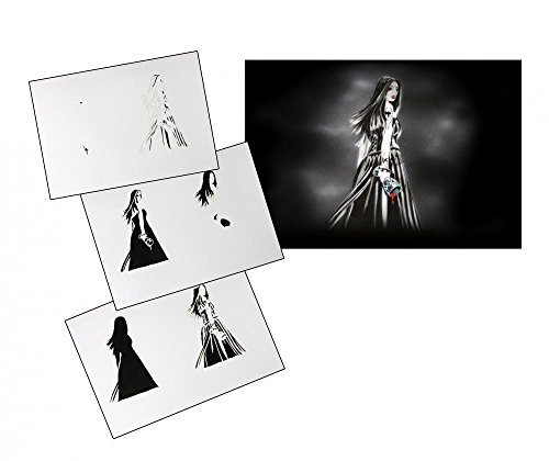 UMR-Design AS-116 vampire Airbrushstencil Step by Step Size S