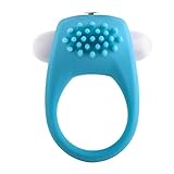 Powerful Vibrating Penis Ring, Soft Mini Silicone Cock Ring for Couples and Lovers