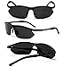 LUOMON LM3129 Black Frame/Grey Lens Polarized Wrap-Around Sport Sunglasses