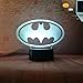 Fanrui 2020 3D LED Marvel Batman Symbol Logo - DC Justice League Batman Sign 7 Color Dimming Gradient Light Night Child Kids Desk Table Lamp Decor Boys Men Birthday Xmas Toys Presents