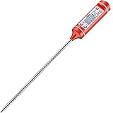 Meat Thermometer, Habor Cooking Thermometer [5.8 Inch Long Probe] with Instant Read, LCD Screen, Hold Function for Kitchen Food Smoker Grill BBQ Meat Candy Milk Water