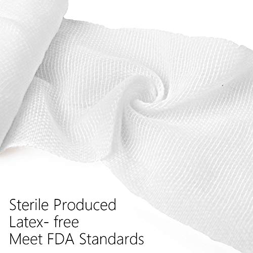 LotFancy Gauze Bandage Roll, 24 Count Gauze Wrap, 4 Inch x 4 Yards