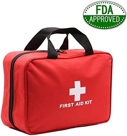 First Aid Kit 2018, Wolone FDA Certified Mini First Aid Kits Emergency Kit Bag 30 Kinds 210PCS,Large Space Survival Kit, Waterproof LightWeight First Aid Kit for Car Camping, Business,Workplace,Hiking
