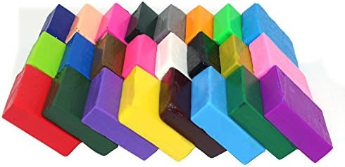 24 Largh Blocks DIY Colorful Fimo Polymer Clay Oven Baked Modelling Moulding for Kids Craft,1.1 LBS