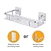 Bathroom Shelf Shower Shelf Adhesive Aluminum Shower Caddy for Shampoo Holder Kitchen Rack Storage Organizer No Drilling Retangle Wall Mount Storage Basket