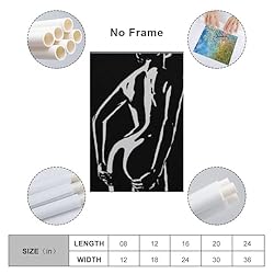 Black And White Woman Nude Erotic Aesthetic Poster